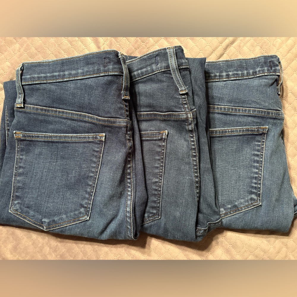 3 pairs Madewell High Riser Skinny Jeans 30TL Bundle of 3 Size 30 Tall Long 8/10